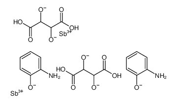 2-aminophenol,antimony(3+),2,3-dioxidobutanedioate,hydron Structure