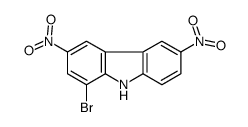 1-bromo-3,6-dinitro-9H-carbazole结构式