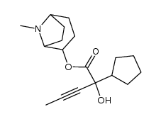 8-methyl-8-azabicyclo[3.2.1]octan-2-yl 2-cyclopentyl-2-hydroxypent-3-ynoate结构式