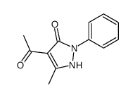 1-phenyl-3-methyl-4-acetyl-pyrazol-5-one Structure