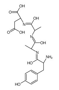 (2S)-2-[[(2S)-2-[[(2S)-2-[[(2S)-2-amino-3-(4-hydroxyphenyl)propanoyl]amino]propanoyl]amino]propanoyl]amino]butanedioic acid Structure