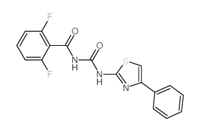 Benzamide,2,6-difluoro-N-[[(4-phenyl-2-thiazolyl)amino]carbonyl]- Structure