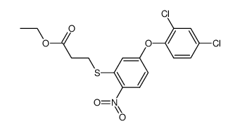 3-[5-(2,4-Dichloro-phenoxy)-2-nitro-phenylsulfanyl]-propionic acid ethyl ester Structure