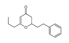 2-(2-phenylethyl)-6-propyl-2,3-dihydropyran-4-one结构式