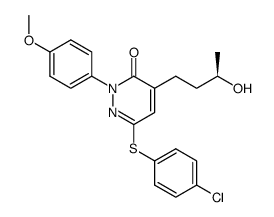 6-(4-Chloro-phenylsulfanyl)-4-((R)-3-hydroxy-butyl)-2-(4-methoxy-phenyl)-2H-pyridazin-3-one Structure