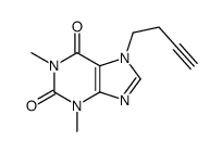 7-but-3-ynyl-1,3-dimethylpurine-2,6-dione Structure