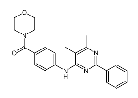 [4-[(5,6-dimethyl-2-phenylpyrimidin-4-yl)amino]phenyl]-morpholin-4-ylmethanone Structure
