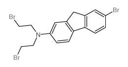 7-bromo-N,N-bis(2-bromoethyl)-9H-fluoren-2-amine结构式