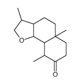 3,5a,9-trimethyl-2,3,3a,4,5,6,7,9,9a,9b-decahydrobenzo[g][1]benzofuran-8-one结构式