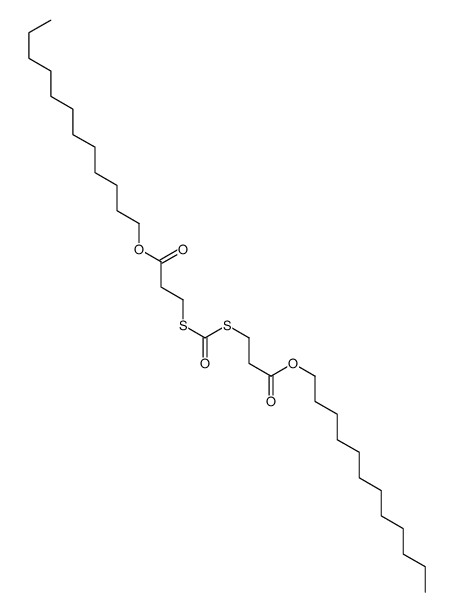 dodecyl 3-(3-dodecoxy-3-oxopropyl)sulfanylcarbonylsulfanylpropanoate结构式