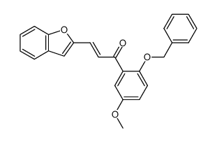 (E)-3-Benzofuran-2-yl-1-(2-benzyloxy-5-methoxy-phenyl)-propenone结构式