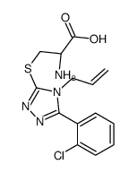 (2R)-2-amino-3-[[5-(2-chlorophenyl)-4-prop-2-enyl-1,2,4-triazol-3-yl]sulfanyl]propanoic acid结构式