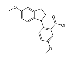 5-methoxy-2-(5-methoxy-2,3-dihydro-1H-inden-1-yl)benzoyl chloride Structure