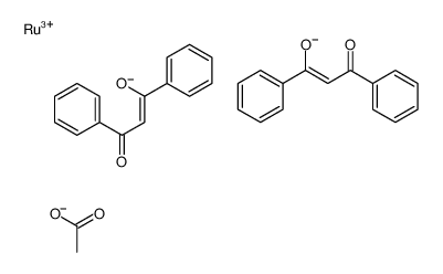 (acetato-O)bis(1,3-diphenylpropane-1,3-dionato-O,O')ruthenium结构式