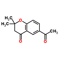 6-乙酰基-2,2-二甲基色满酮结构式