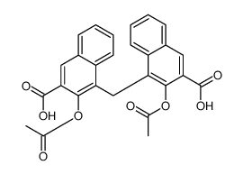 3-acetyloxy-4-[(2-acetyloxy-3-carboxynaphthalen-1-yl)methyl]naphthalene-2-carboxylic acid Structure