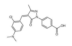4-[(4Z)-4-[[2-chloro-4-(dimethylamino)phenyl]methylidene]-3-methyl-5-oxopyrazol-1-yl]benzoic acid结构式