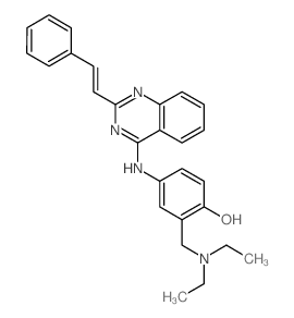 Phenol,2-[(diethylamino)methyl]-4-[[2-(2-phenylethenyl)-4-quinazolinyl]amino]-结构式