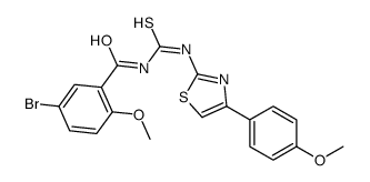 5-bromo-2-methoxy-N-[[4-(4-methoxyphenyl)-1,3-thiazol-2-yl]carbamothioyl]benzamide结构式