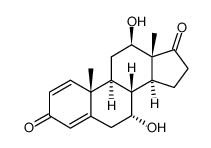 7,12-dihydroxyandrosta-1,4-diene-3,17-dione structure