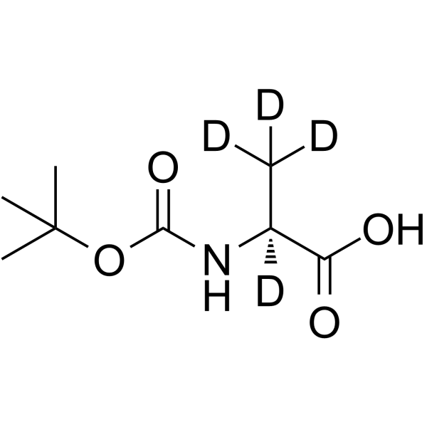 N-tert-Boc-L-alanine-D4 Structure