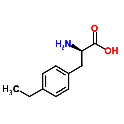 (R)-2-氨基-3-(4-乙基苯基)丙酸结构式