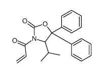 5,5-diphenyl-4-propan-2-yl-3-prop-2-enoyl-1,3-oxazolidin-2-one结构式