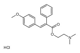 2-{[(2E)-3-(4-Methoxyphenyl)-2-phenyl-2-propenoyl]oxy}-N,N-dimeth ylethanaminium chloride Structure