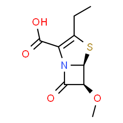 4-Thia-1-azabicyclo[3.2.0]hept-2-ene-2-carboxylicacid,3-ethyl-6-methoxy-7-oxo-,trans-(9CI) Structure