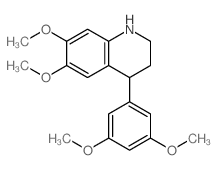Quinoline,4-(3,5-dimethoxyphenyl)-1,2,3,4-tetrahydro-6,7-dimethoxy- Structure