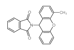 1H-Isoindole-1,3(2H)-dione,2-(4-methyl-9H-xanthen-9-yl)-结构式