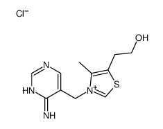 2-[3-[(4-aminopyrimidin-5-yl)methyl]-4-methyl-1,3-thiazol-3-ium-5-yl]ethanol,chloride Structure