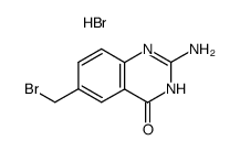 2-amino-6-(bromomethyl)-4-hydroxyquinazoline hydrobromide Structure
