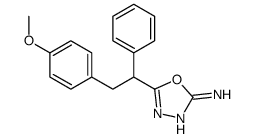 5-[2-(4-methoxyphenyl)-1-phenylethyl]-1,3,4-oxadiazol-2-amine结构式