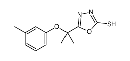 5-[2-(3-methylphenoxy)propan-2-yl]-3H-1,3,4-oxadiazole-2-thione结构式