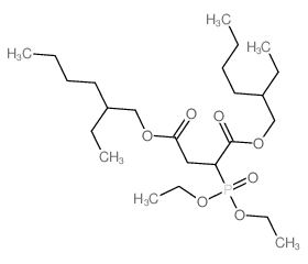 bis(2-ethylhexyl) 2-diethoxyphosphorylbutanedioate structure