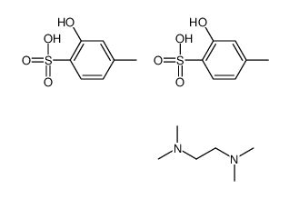 N,N,N',N'-tetramethylethylenediammonium bis(m-cresol-6-sulphonate)结构式