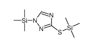 trimethyl-(3-trimethylsilylsulfanyl-1,2,4-triazol-1-yl)silane结构式