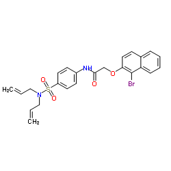 2-[(1-Bromo-2-naphthyl)oxy]-N-[4-(diallylsulfamoyl)phenyl]acetamide Structure