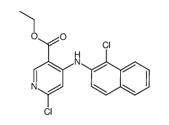 ethyl 6-chloro-4-[(1-chloro-2-naphthyl)amino]nicotinate结构式