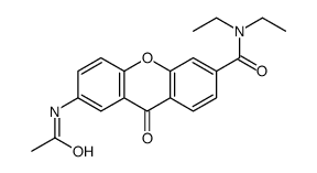 7-acetamido-N,N-diethyl-9-oxoxanthene-3-carboxamide结构式