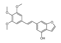 trans-6-[2-(3,4,5-trimethoxy-phenyl)-vinyl]-benzofuran-4-ol结构式
