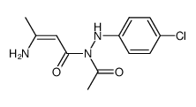 (Z)-N-acetyl-3-amino-N'-(4-chlorophenyl)but-2-enehydrazide结构式