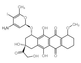 4'-deoxy-4'-iododoxorubicin结构式