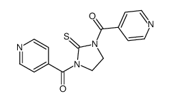 [3-(pyridine-4-carbonyl)-2-sulfanylideneimidazolidin-1-yl]-pyridin-4-ylmethanone结构式