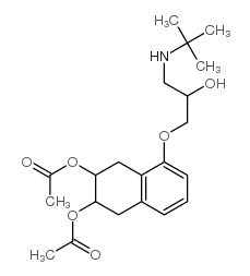 2,3-Naphthalenediol, 5-(3-((1,1-dimethylethyl)amino)-2-hydroxypropoxy)-1,2,3,4-tetrahydro-, 2,3-diacetate结构式