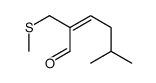 5-methyl-2-(methyl thiomethyl)-2-hexenal structure