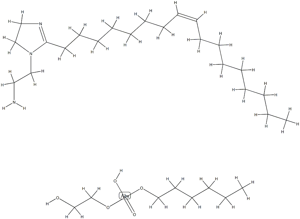 hexyl 2-hydroxyethyl hydrogen phosphate, compound with (Z)-2-(heptadec-8-enyl)-4,5-dihydro-1H-imidazole-1-ethylamine (1:1) Structure