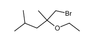 2-ethoxy-1-bromo-2,4-dimethyl-pentane Structure