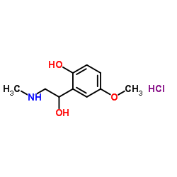 2-[1-Hydroxy-2-(methylamino)ethyl]-4-methoxyphenol hydrochloride (1:1) Structure